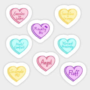 Fanfiction Trope Loveheart Stickers Sticker